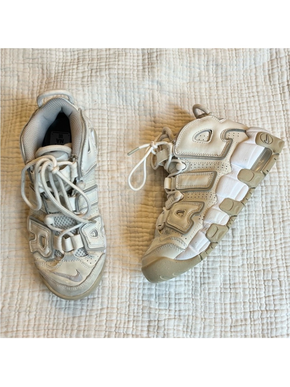 Nike Air | More Uptempo Mid Phantom Sand Drift Size 4Y Sneakers Hi Tops EU 36